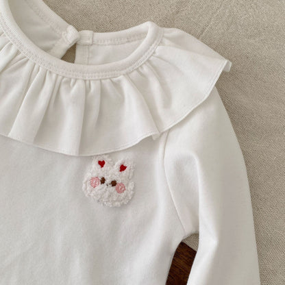 Spring and Autumn Baby Kids Girls Long Sleeves Cartoon Pattern Top and Denim Sleeveless Rompers Clothing Set, MyKids-USA®, Baby & Toddler Outfits, MyKids-USA -  -  -  -  -  -  - .