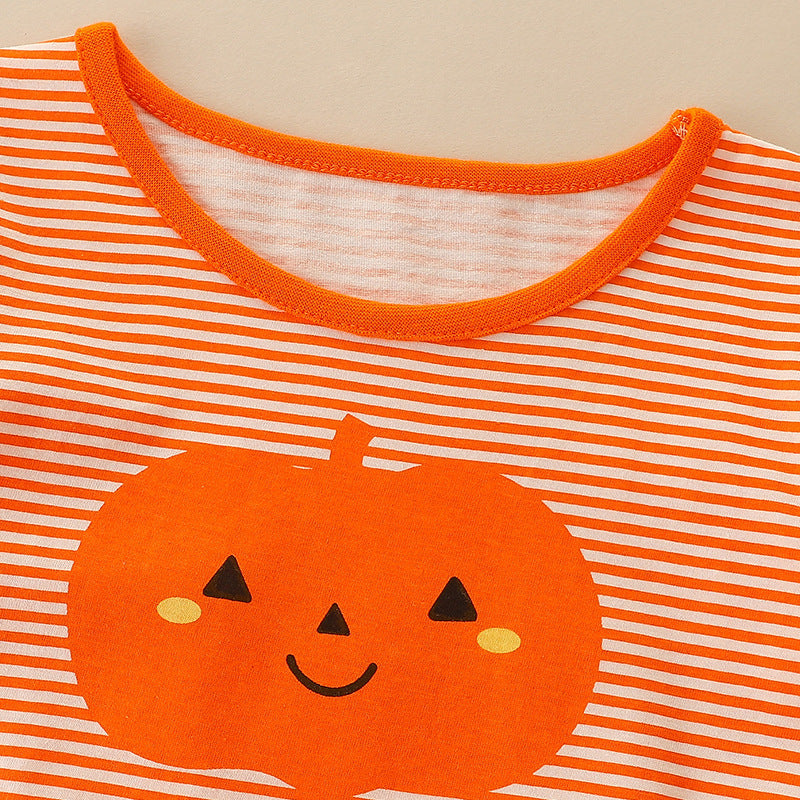 Striped Embroidered Tulle Dress: Halloween Edition For Girls