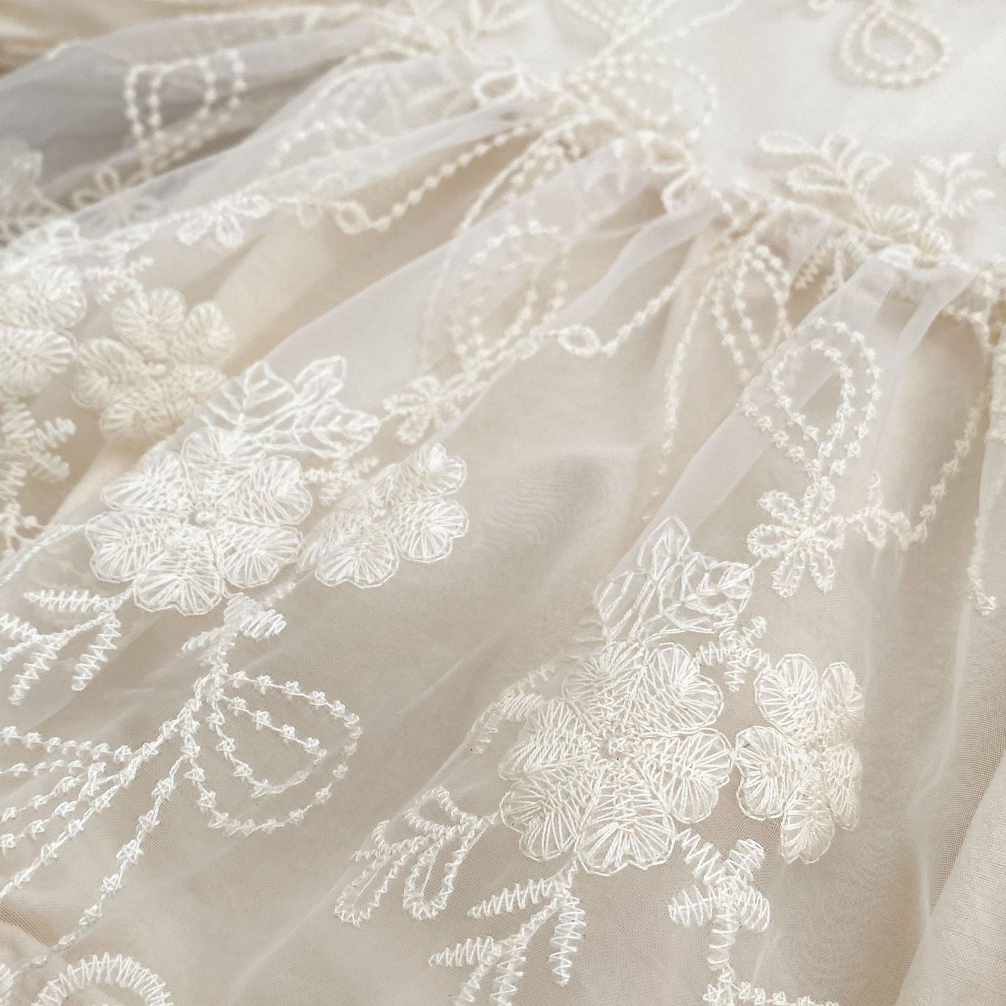 Arrival Baby Girls Long Sleeves Solid Color Floral Embroidered Tulle Bodysuits Dress, MyKids-USA®, Baby & Toddler Dresses, MyKids-USA -  -  -  -  -  -  - 