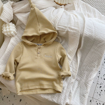 Autumn Arrival Baby Unisex Long Sleeves Casual Letters Pattern Hoodie, MyKids-USA®, Hoodies, MyKids-USA - Size/Age - 73 (6-9M) - Color - Yellow -  -  - TR2508162337-D