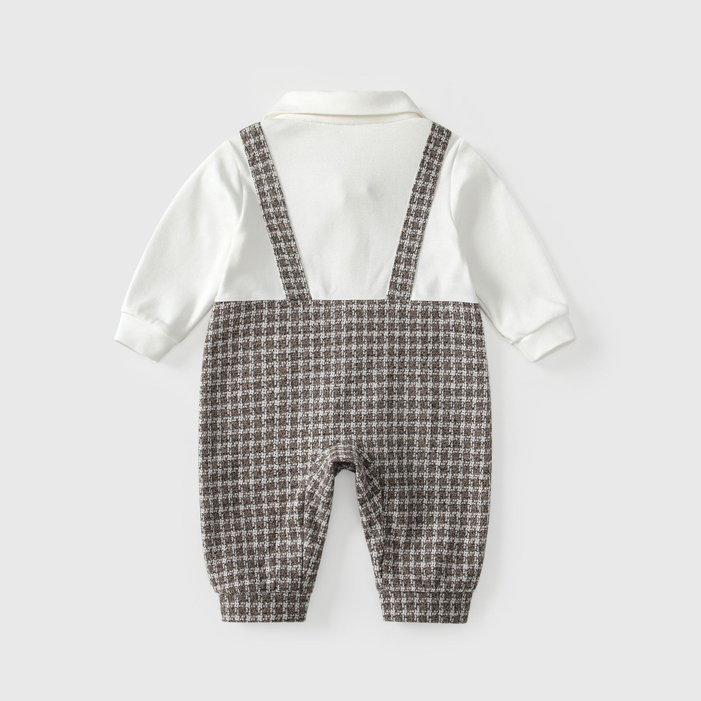 Autumn Hot Selling Baby Boys Color Patchwork Plaid Rompers Bodysuits with Collar, MyKids-USA®, Baby One-Pieces, MyKids-USA -  -  -  -  -  -  - 