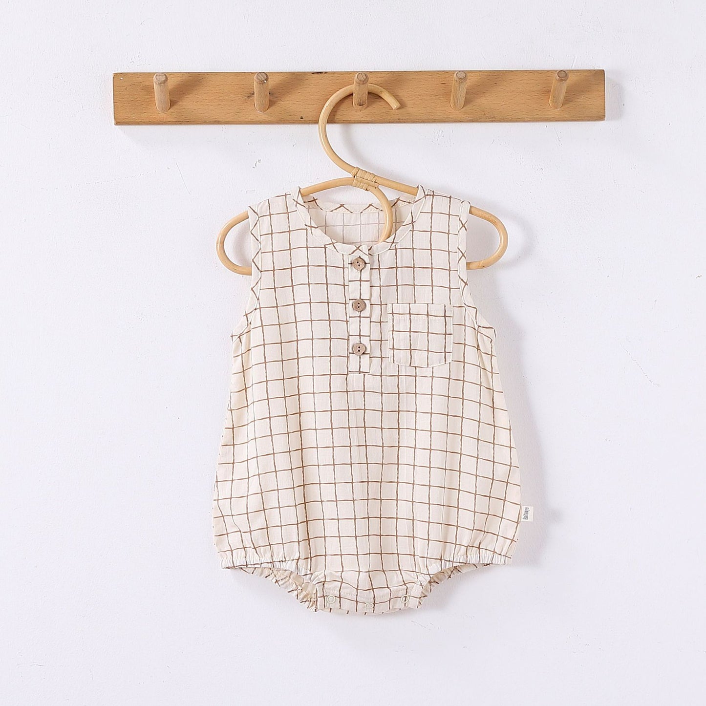 Summer Arrival Baby Unisex Short Sleeves Plaid Pattern Onesies Bodysuits or Rompers, MyKids-USA®, Baby One-Pieces, MyKids-USA - Size/Age - 66 (3-6M) - Color - White -  -  - TR2504202354-B