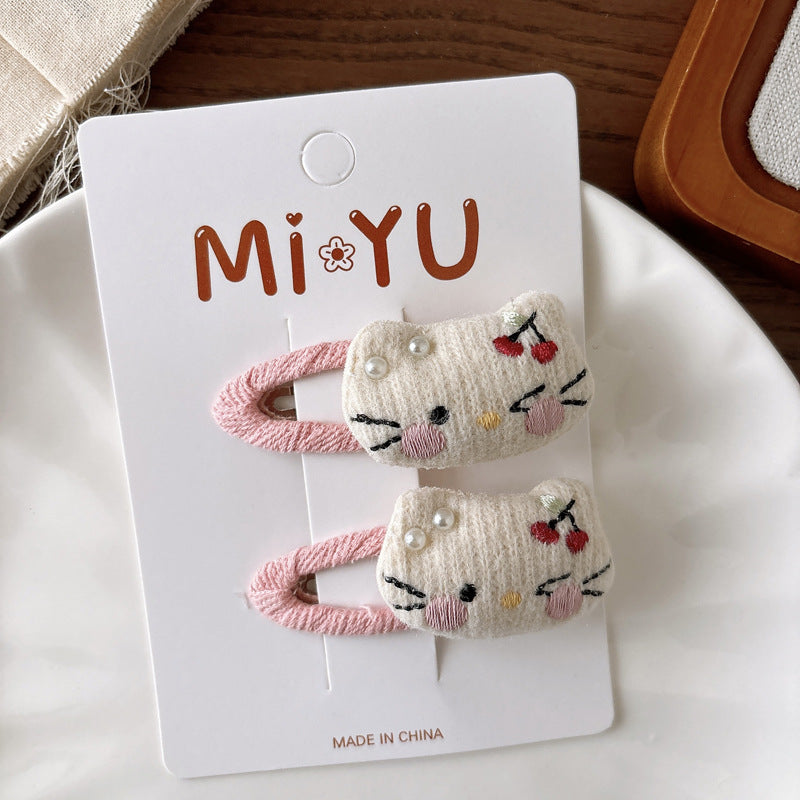 Collection of 2 Versatile Cute Animals Cartoon Toys Decorated Hair Clips, MyKids-USA®, Hair Pins, Claws & Clips, MyKids-USA - Size/Age - Average Size (0-12Y） - Color - Pink -  -  - TR2603202149-A.