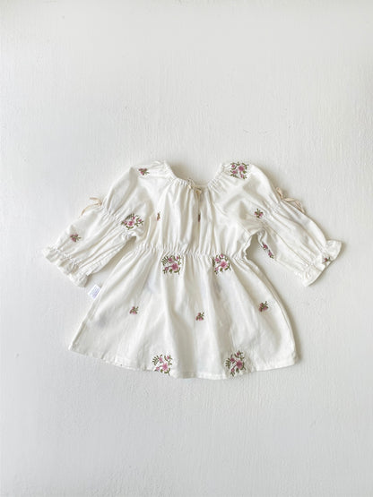 MyKids-USA® Autumn Flowers Pattern Baby Kids Girls Princess Long Sleeves Dress