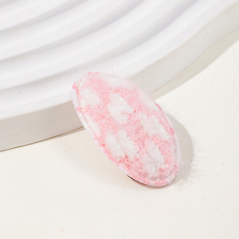 Baby Corn Kernel Fabric Printed Hair Clip for Gentle Side Clipping, MyKids-USA®, Hair Pins, Claws & Clips, MyKids-USA - Size/Age - Average Size (0-8Y） - Color - Pink -  -  - TR2411241516-D.