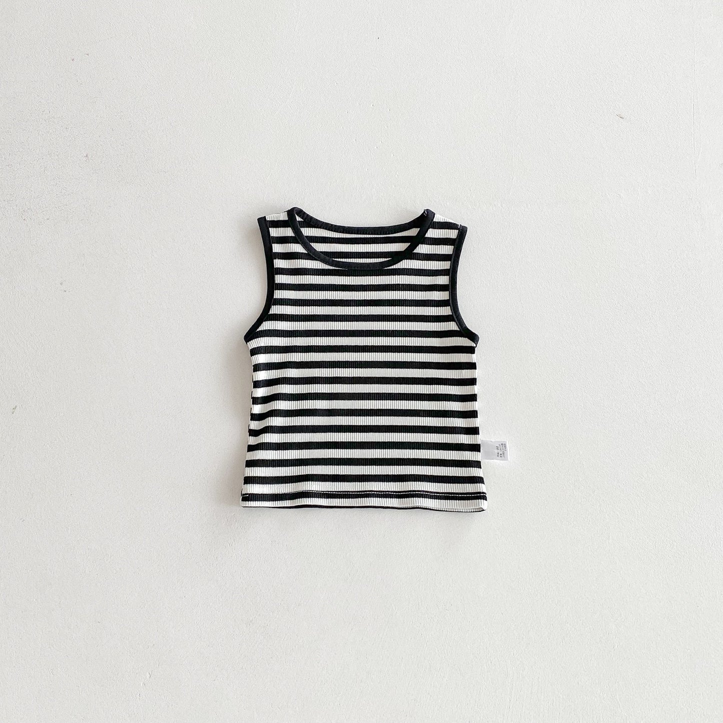 Arrival Summer Baby Girls Sleeveless Striped Vest and Black Dress Clothing Set