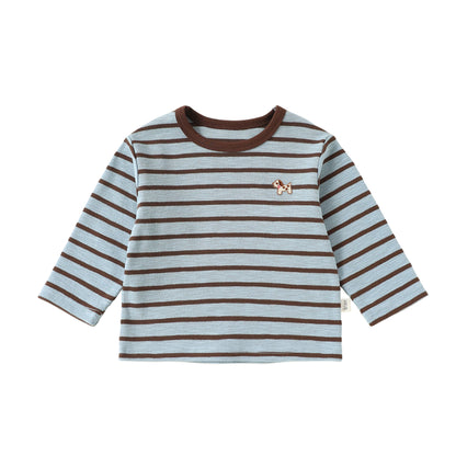 MyKids-USA® Autumn Arrival Baby Kids Unisex Long Sleeves Striped Pattern Top