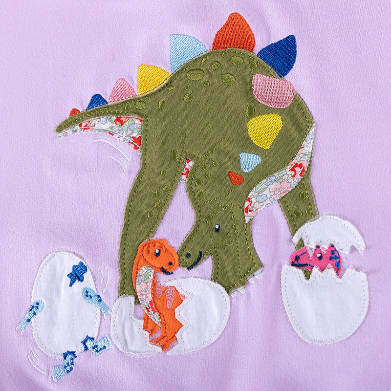 Autumn and Spring Arrival Cartoon Dinosaurs Pattern Long Sleeves Dress for Stylish Girls, MyKids-USA®, Baby & Toddler Dresses, MyKids-USA -  -  -  -  -  -  - 