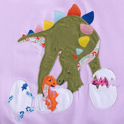 Autumn and Spring Arrival Cartoon Dinosaurs Pattern Long Sleeves Dress for Stylish Girls, MyKids-USA®, Baby & Toddler Dresses, MyKids-USA -  -  -  -  -  -  - 