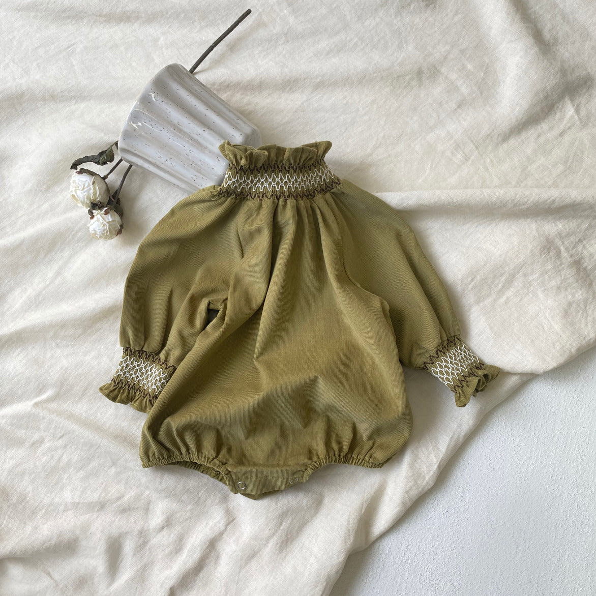 MyKids-USA® Autumn Arrival Embroidery Pattern Turtle Neck Baby Kids Girls Princess Long Sleeves Bodysuit
