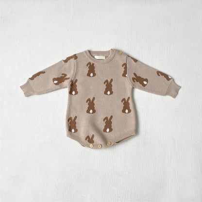 Winter and Spring Arrival Baby Unisex Knitted Long Sleeves Rabbit Pattern Bodysuit, MyKids-USA®, Bodysuits, MyKids-USA -  -  -  -  -  -  - .