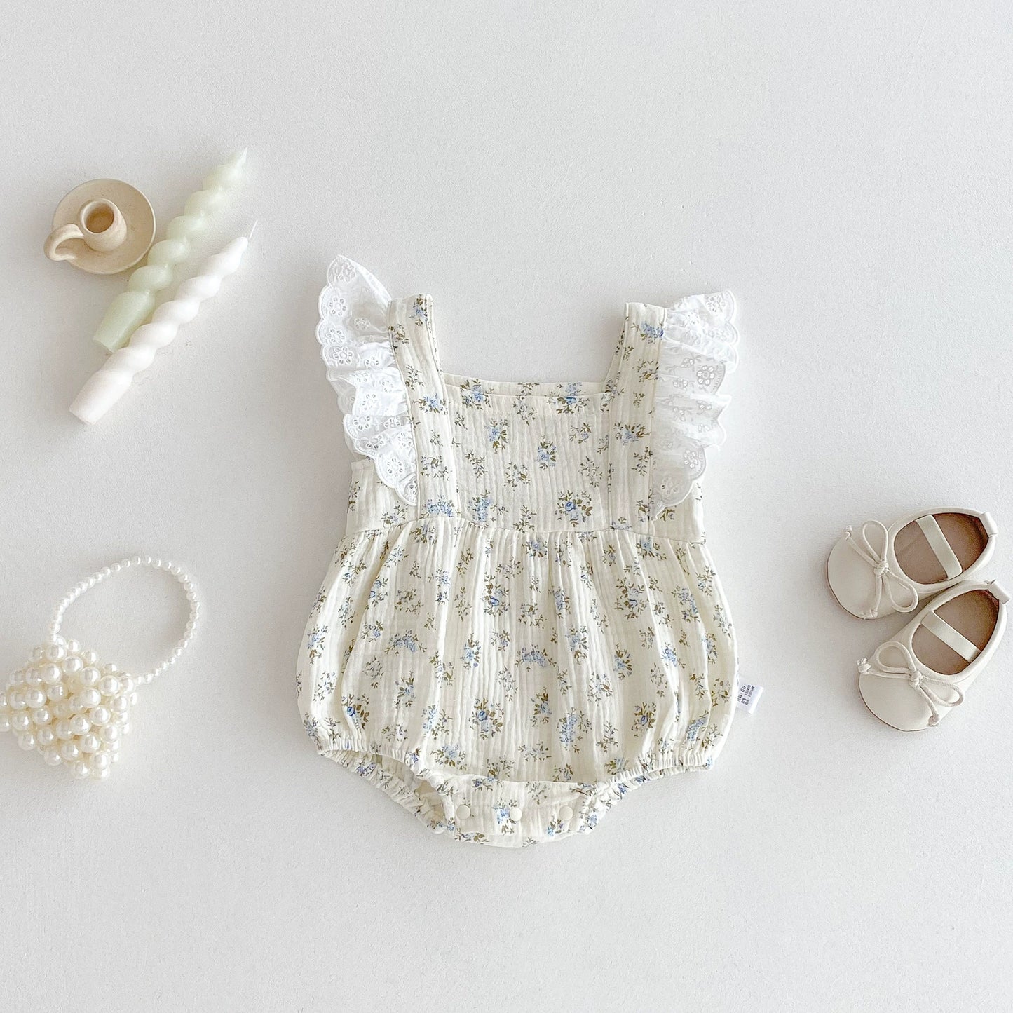 Summer Arrival Baby Girls Floral Pattern Fly Sleeves Onesies, MyKids-USA®, Baby One-Pieces, MyKids-USA -  -  -  -  -  -  - 