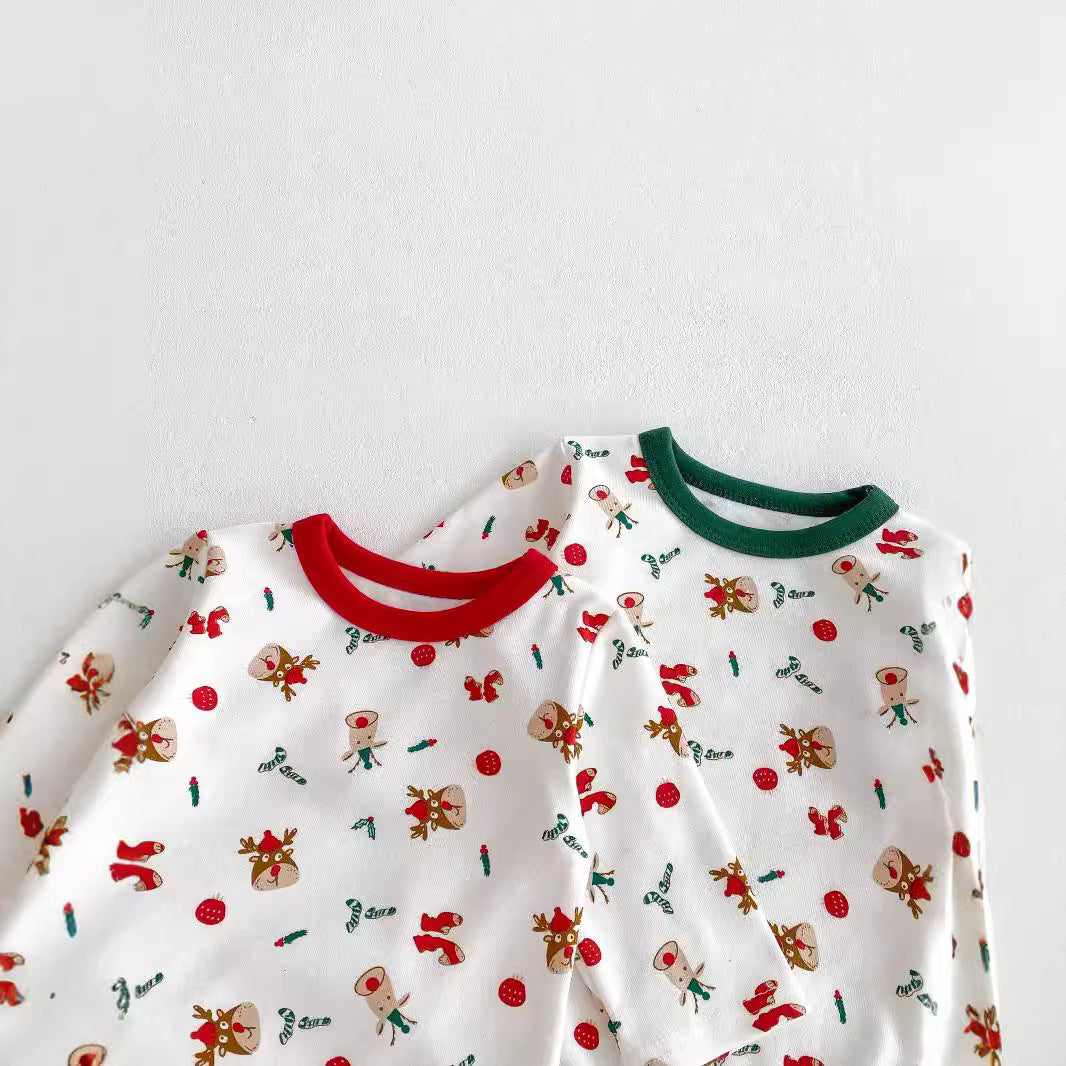 Autumn Arrival Baby Unisex Long Sleeves Christmas Cartoon Onesies with Hat and Plain Pants, MyKids-USA®, Baby & Toddler Outfits, MyKids-USA -  -  -  -  -  -  - 