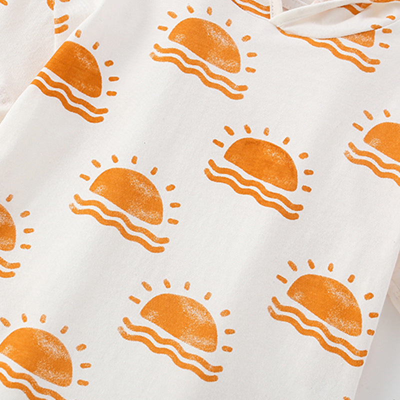 Summer Baby Kids Sunrise Pattern Hooded T-shirt and Shorts Clothing Set for Boys, MyKids-USA®, Baby & Toddler Outfits, MyKids-USA -  -  -  -  -  -  - 