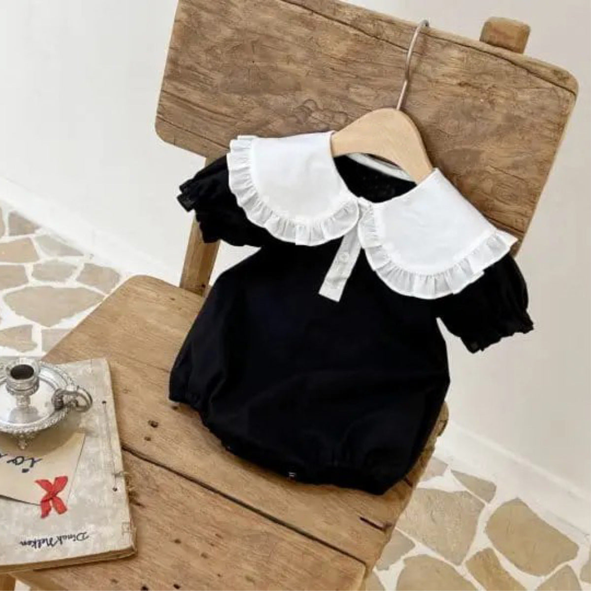 Summer Arrival Baby Girls Short Sleeves Color Patchwork Onesies with Collar, MyKids-USA®, Baby One-Pieces, MyKids-USA -  -  -  -  -  -  - 