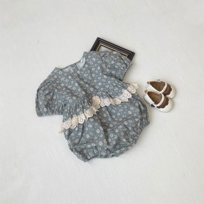 Summer Arrival Northern Europe Floral Pattern Short Sleeves Onesies for Stylish Girls, MyKids-USA®, Baby One-Pieces, MyKids-USA -  -  -  -  -  -  - 