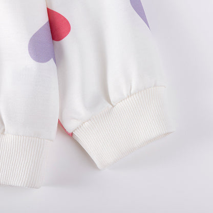 Autumn Arrival Kids Girls Colorful Hearts Pattern Crew Neck Long Sleeves Top, MyKids-USA®, Shirts, MyKids-USA -  -  -  -  -  -  - 