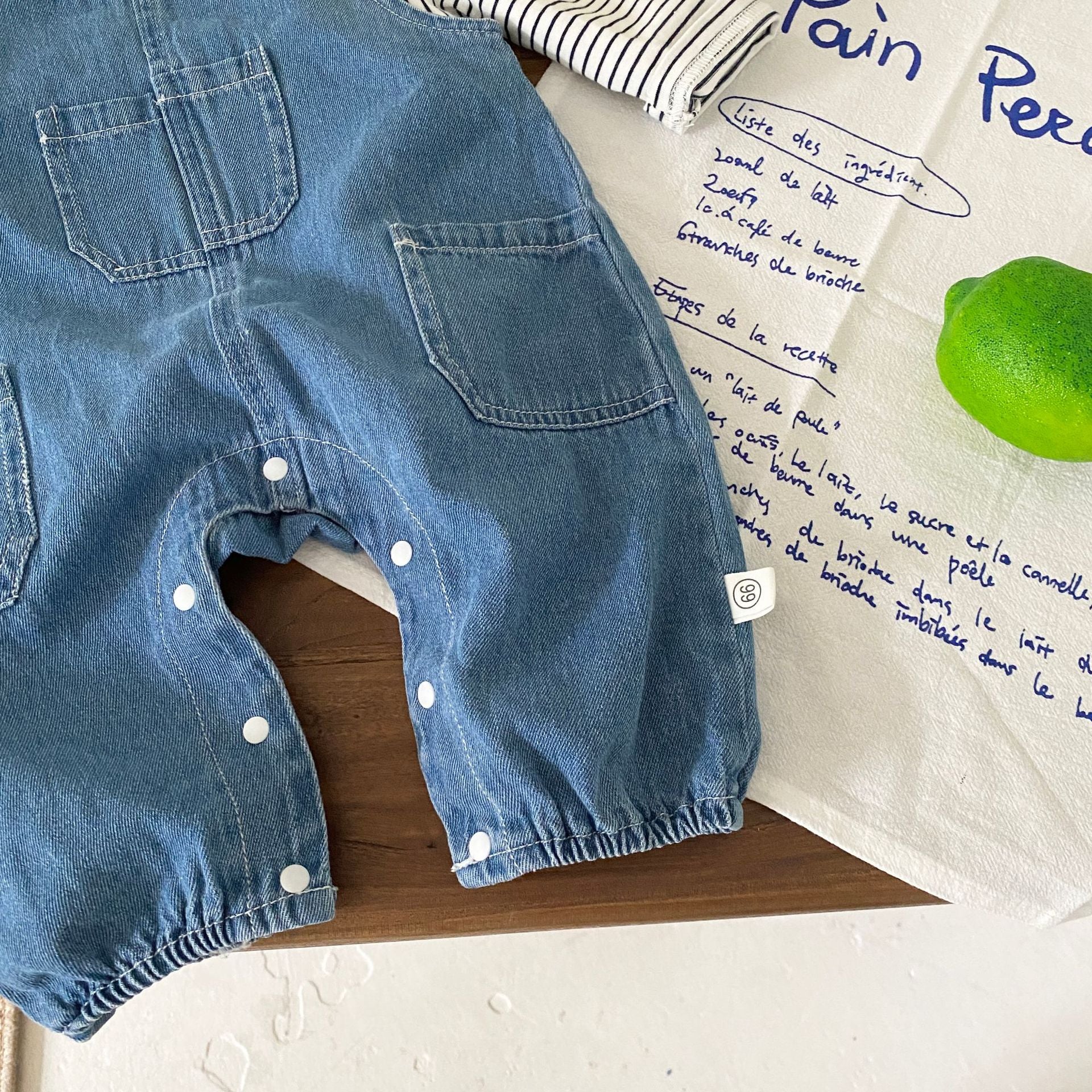 Spring and Autumn Baby Kids Unisex Striped Long Sleeves Top and Denim Sleeveless Overalls Clothing Set, MyKids-USA®, Baby & Toddler Outfits, MyKids-USA -  -  -  -  -  -  - 