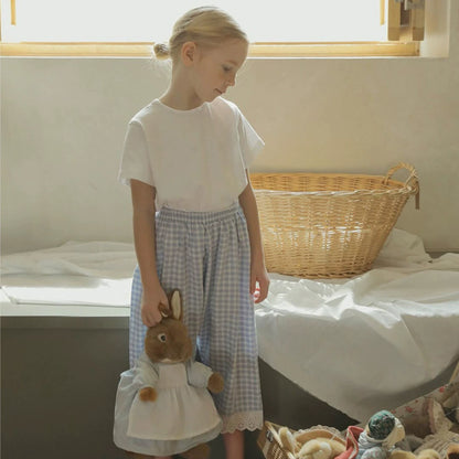 Summer Arrival Kids Girls Lace Decorated Plaid Pants, MyKids-USA®, Baby & Toddler Bottoms, MyKids-USA -  -  -  -  -  -  - 