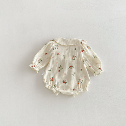 MyKids-USA® Autumn Arrival Baby Girls Long Sleeves Fruits Pattern Bodysuit