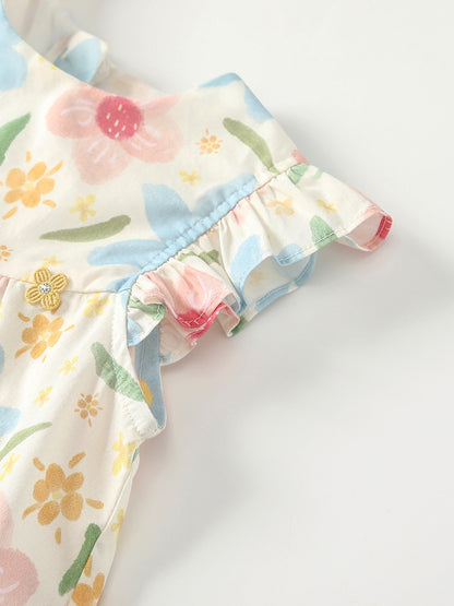 Summer Arrival Baby Girls Sleeveless Floral Pattern Dress, MyKids-USA®, Baby & Children's Dresses, MyKids-USA -  -  -  -  -  -  - .