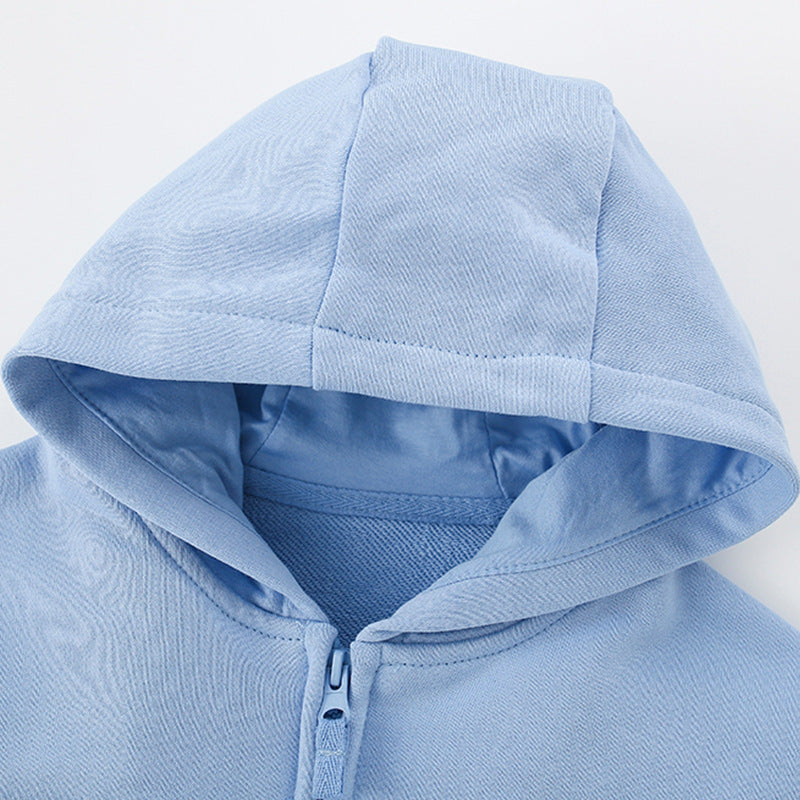 Arrival European and American Style Girls’ Hooded Zip-up Solid Color Coat with Long Sleeves, MyKids-USA®, Baby & Toddler Coats & Jackets, MyKids-USA -  -  -  -  -  -  - 