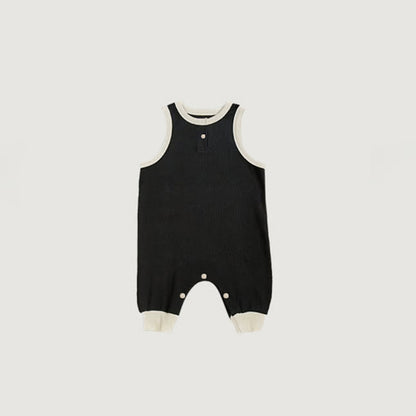 Summer Arrival Baby Unisex Color Patchwork Sleeveless Rompers Overalls, MyKids-USA®, Baby & Children's One-Pieces, MyKids-USA - Size/Age - 66 (3-6M) - Color - Black -  -  - TR2604151635-A.