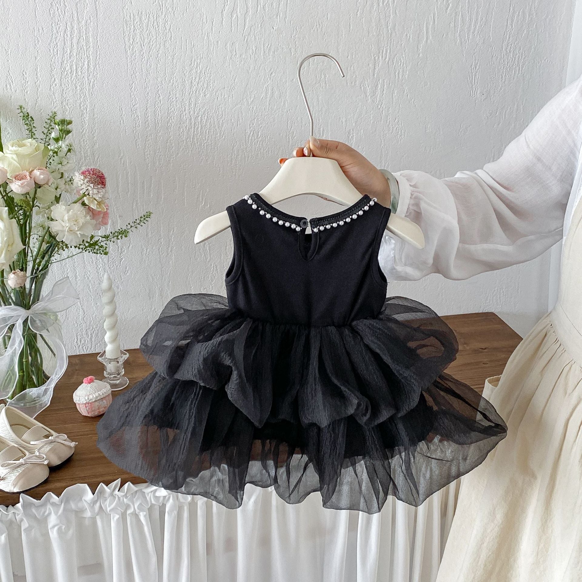 Summer Arrival Sleeveless Black Beaded Dress for Stylish Girls, MyKids-USA®, Baby & Children's Dresses, MyKids-USA -  -  -  -  -  -  - .