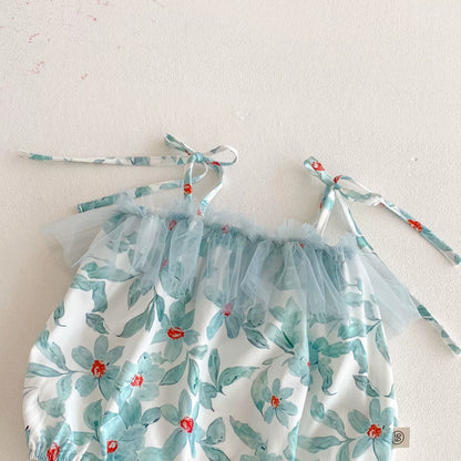 Summer Arrival Baby Girls Cute Floral Pattern Sleeveless Onesies, MyKids-USA®, Baby One-Pieces, MyKids-USA -  -  -  -  -  -  - 