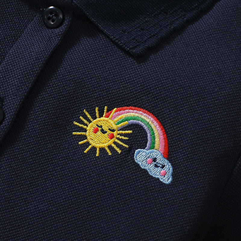 Summer Arrival Rainbow Pattern Short Sleeves Polo Dress for Stylish Girls, MyKids-USA®, Baby & Toddler Dresses, MyKids-USA -  -  -  -  -  -  - 