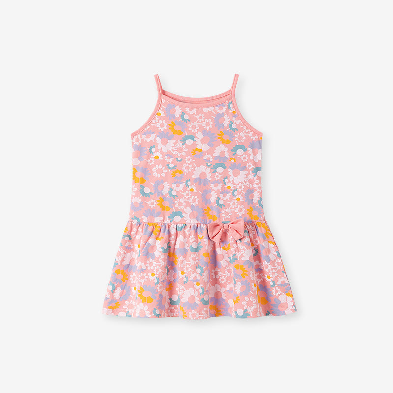 Summer Arrival Cute Pattern Sleeveless Strap Dress for Stylish Girls, MyKids-USA®, Baby & Toddler Dresses, MyKids-USA - Size/Age - 90 (12-24M) - Color - Pink -  -  - TR2601261722-B.