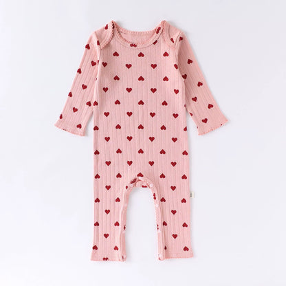 Autumn Arrival Baby Unisex Long Sleeves Cute Geometric Pattern Rompers, MyKids-USA®, Baby One-Pieces, MyKids-USA - Size/Age - 66 (3-6M) - Color - Pink -  -  - TR2507141811-C