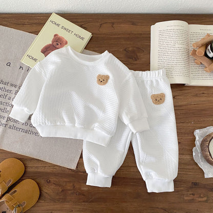 Autumn and Spring Baby Kids Long Sleeves Cute Teddy Bear Pattern Pullover and Pants Clothing Set, MyKids-USA®, Baby & Toddler Outfits, MyKids-USA -  -  -  -  -  -  - .