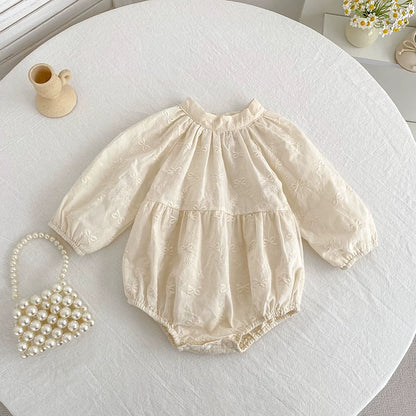 Autumn Baby Girls Butterfly-bows Pattern Embroidered Long-sleeved Onesies and Dress – Princess Sister Matching Set, MyKids-USA®, Baby & Toddler Dresses, MyKids-USA - Size/Age - 66 (3-6M) - Color - Apricot -  -  - TR2508052338-A