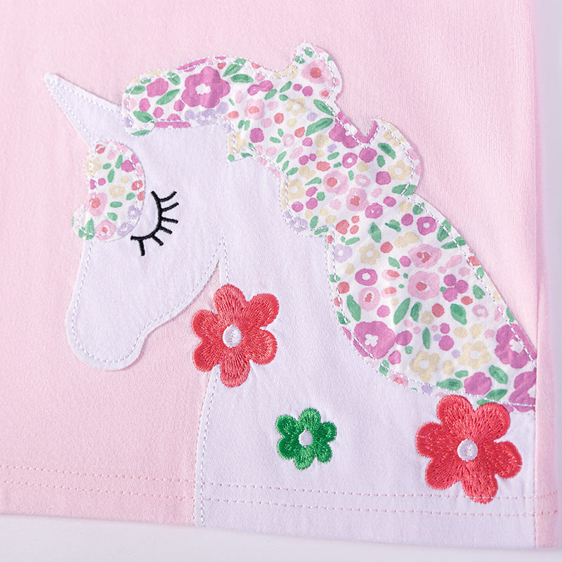 Summer Hot Selling Baby Kids Girls Short Sleeves Cartoon Pattern T-shirt and Floral Shorts Clothing Set, MyKids-USA®, Baby & Toddler Outfits, MyKids-USA -  -  -  -  -  -  - .