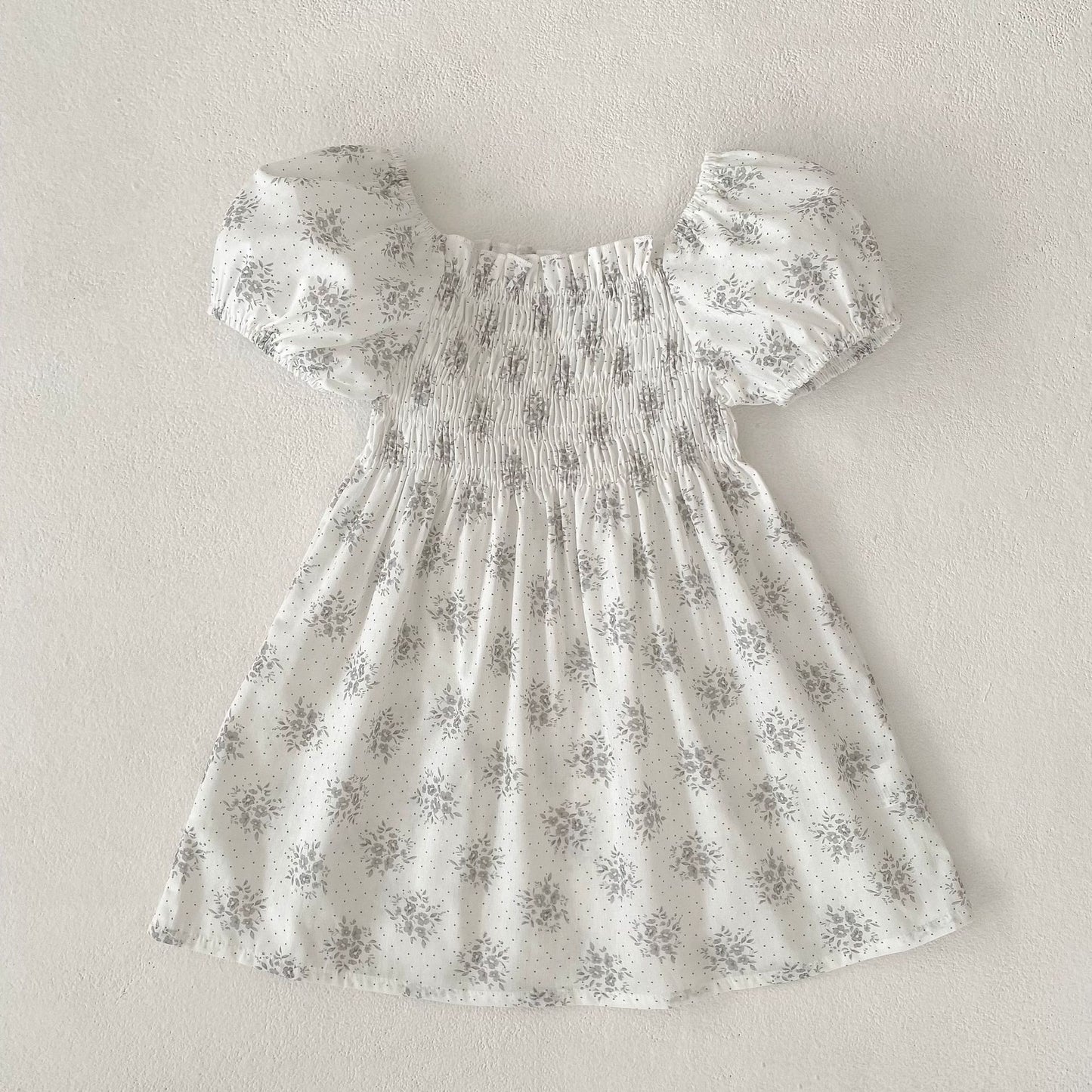 Summer Baby Girls French-style Flowers Pattern Short-sleeved Onesies and Dress – Princess Sister Matching, MyKids-USA®, Baby One-Pieces, MyKids-USA - Size/Age - 66 (3-6M) - Color - Beige -  -  - TR2503312225-A