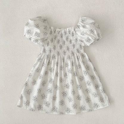 Summer Baby Girls French-style Flowers Pattern Short-sleeved Onesies and Dress – Princess Sister Matching, MyKids-USA®, Baby One-Pieces, MyKids-USA - Size/Age - 66 (3-6M) - Color - Beige -  -  - TR2503312225-A