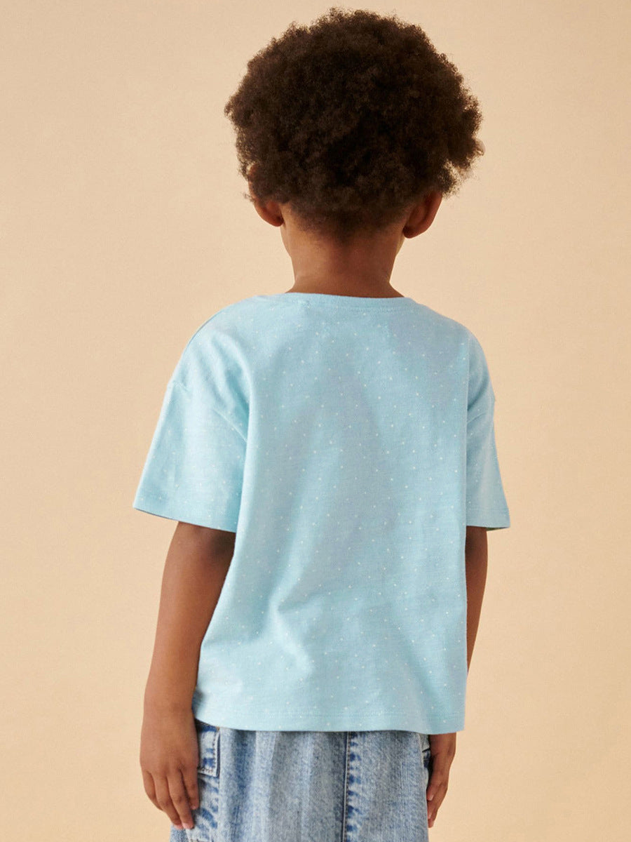 Kids’ Kitten Cartoon Pattern Short Sleeves T-shirt in European and American Style for Summer, MyKids-USA®, Baby & Toddler Tops, MyKids-USA -  -  -  -  -  -  - 