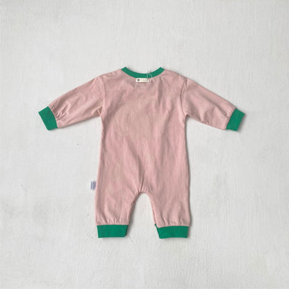 MyKids-USA® Autumn Arrival Baby Kids Long Sleeves Color Patchwork Rompers