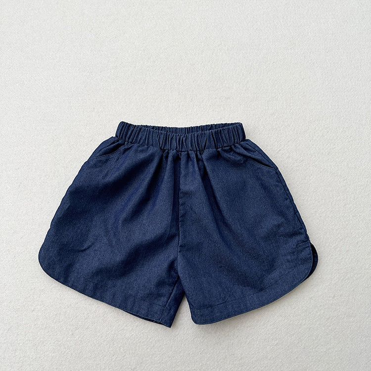 Summer New Arrival Unisex Blue Denim Shorts