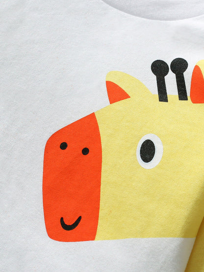 Kids’ Animals Cartoon Pattern Short Sleeves T-shirt in European and American Style for Summer, MyKids-USA®, Baby & Toddler Tops, MyKids-USA -  -  -  -  -  -  - 