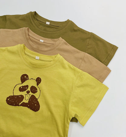 Summer Arrival Kids Unisex Comfortable Short Sleeves Panda Pattern Top Casual T-shirt, MyKids-USA®, Baby & Toddler Tops, MyKids-USA -  -  -  -  -  -  - 