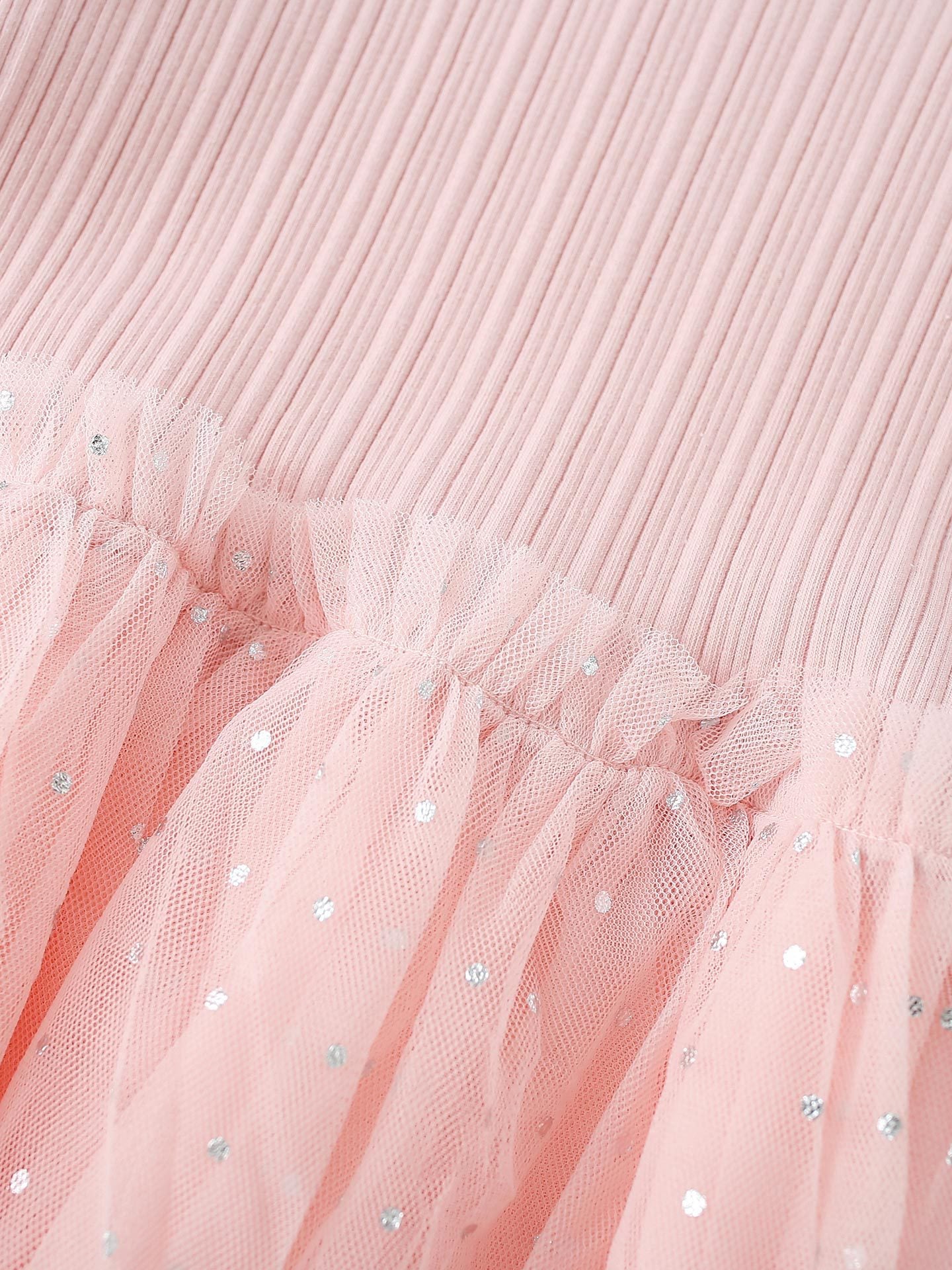 MyKids-USA® Autumn Tulle Patchwork Baby Kids Girls Princess Solid Color Long Sleeves Dress