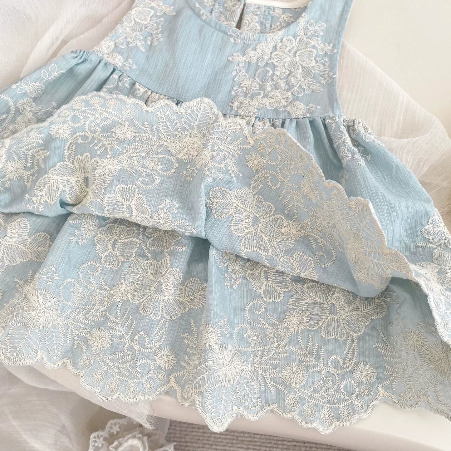 Spring and Autumn Baby Kids Girls Cherry Pattern Long Sleeves Beige Onesies and Flowers Embroidered Sleeveless Dress Clothing Set, MyKids-USA®, Baby One-Pieces, MyKids-USA -  -  -  -  -  -  - 