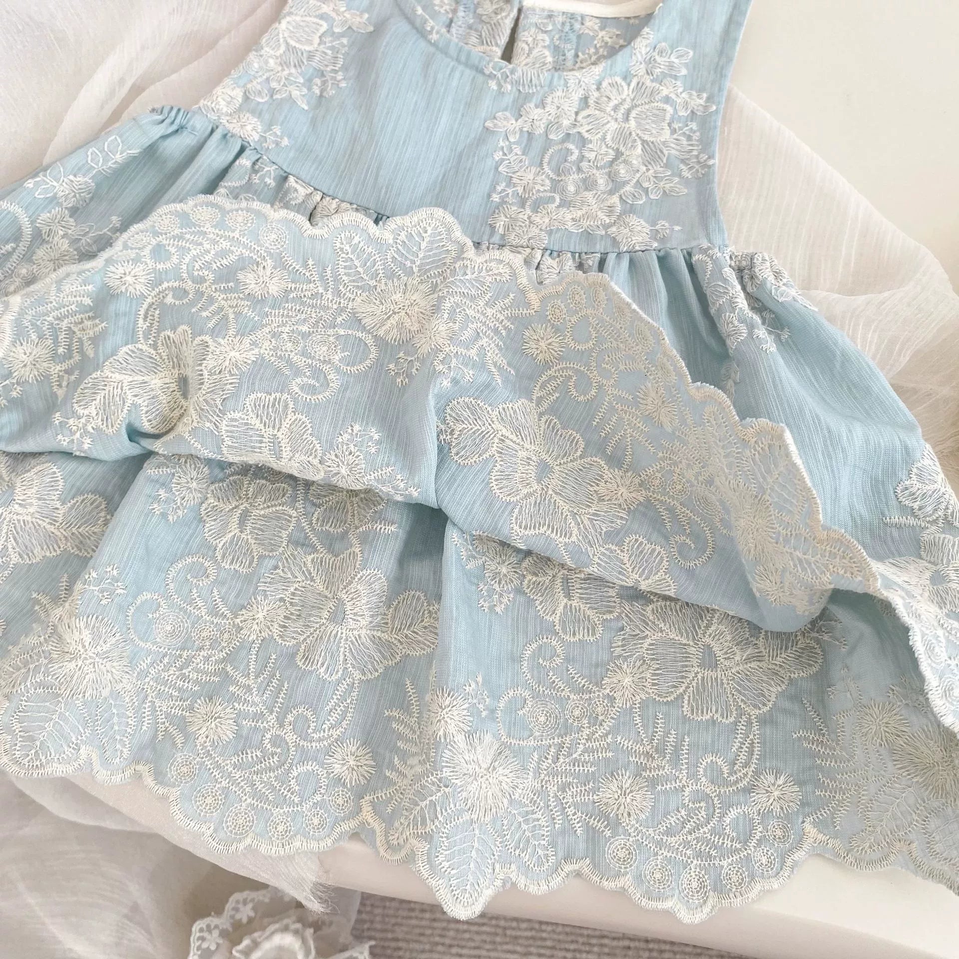 Spring and Autumn Baby Kids Girls Cherry Pattern Long Sleeves Beige Onesies and Flowers Embroidered Sleeveless Dress Clothing Set, MyKids-USA®, Baby One-Pieces, MyKids-USA -  -  -  -  -  -  - 