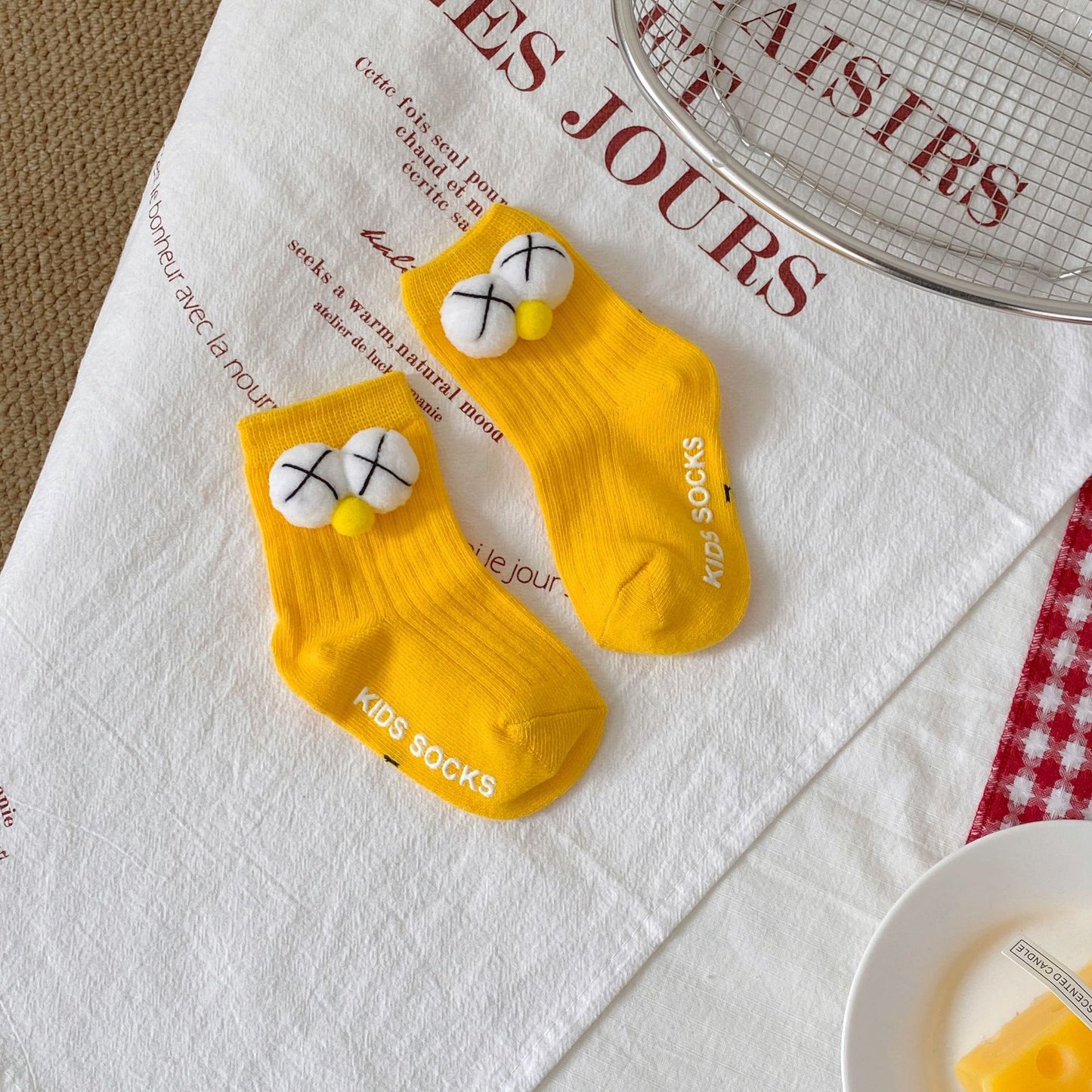 Autumn and Spring Baby Unisex Breathable Simple Cartoon Pattern Socks, MyKids-USA®, Baby & Toddler Socks & Tights, MyKids-USA - Size/Age - S (0-1Y) - Color - Yellow -  -  - TR2512062305-L.