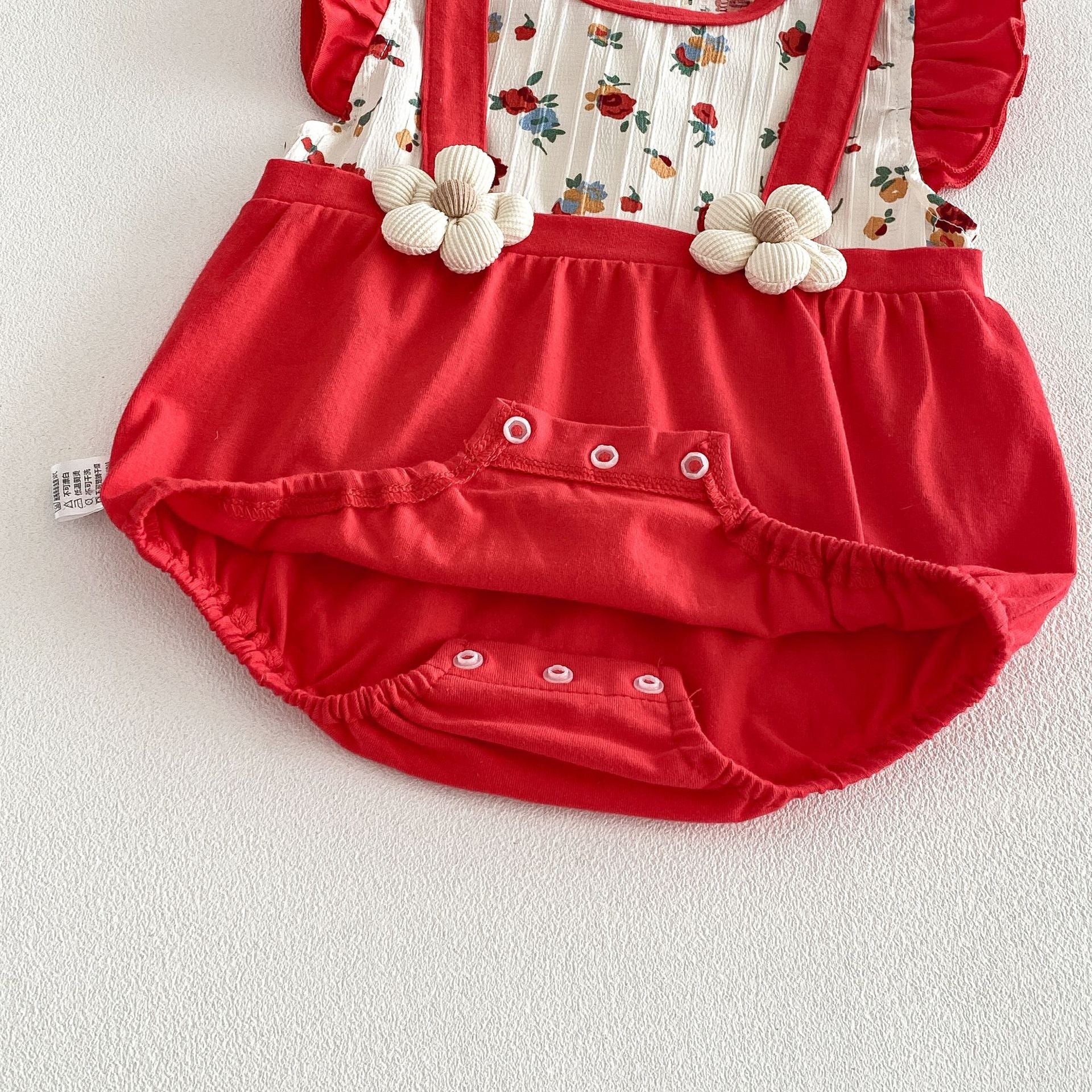 Summer Arrival Baby Girls Fly Sleeves Flowers Pattern Color Patchwork Bodysuit, MyKids-USA®, Bodysuits, MyKids-USA -  -  -  -  -  -  - .