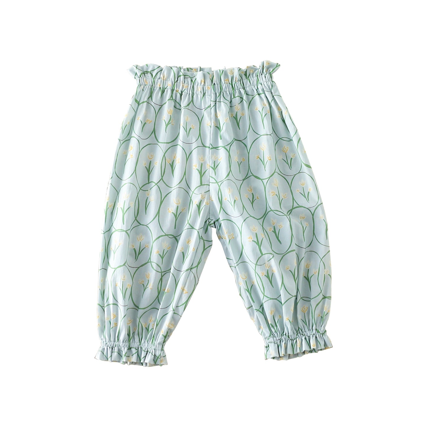 Summer Hot Selling Baby Kids Girls Floral Pattern Thin Breathable Pants – Home Kids Pajamas Trousers, MyKids-USA®, Pajamas, MyKids-USA - Size/Age - 73 (6-9M) - Color - Green -  -  - TR2505192134-B