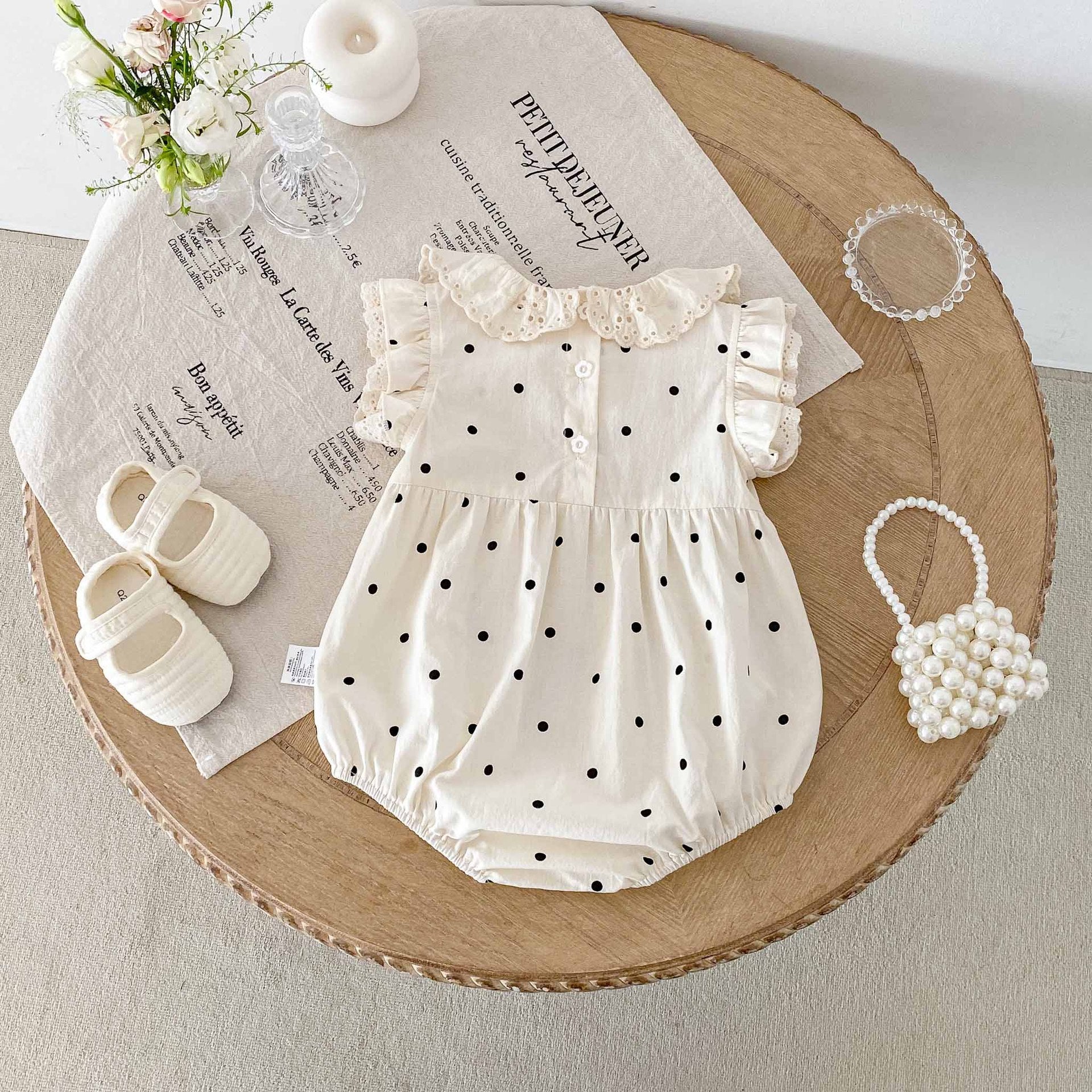 Summer Arrival Baby Girls Cute Dots Pattern Fly Sleeves Onesies, MyKids-USA®, Baby One-Pieces, MyKids-USA -  -  -  -  -  -  - 