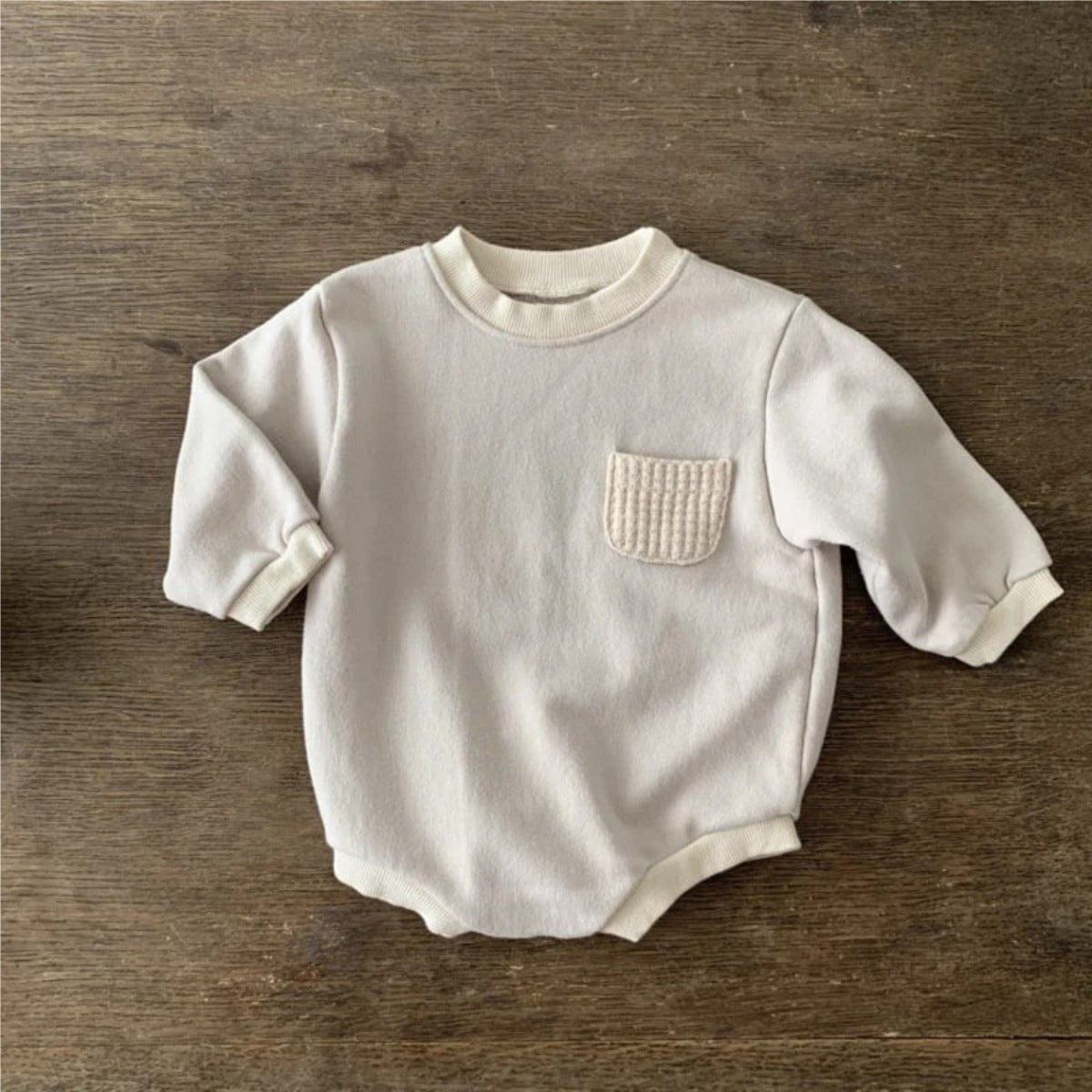 Arrival Autumn and Spring Baby Unisex Simple Color Patchwork Long Sleeves Pocketed Bodysuit, MyKids-USA®, Bodysuits, MyKids-USA -  -  -  -  -  -  - .
